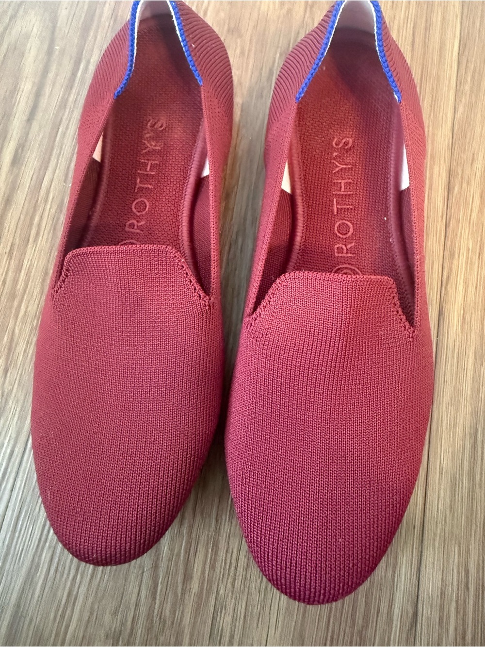 Rothy Knit Slip-On Flats in Burgundy